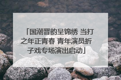 国潮晋韵呈锦绣 当打之年正青春 青年演员折子戏专场演出启动