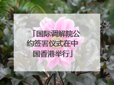 国际调解院公约签署仪式在中国香港举行