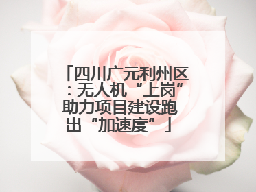 四川广元利州区：无人机“上岗” 助力项目建设跑出“加速度”