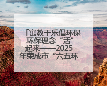 寓教于乐倡环保 环保理念“活”起来——2025年荣成市“六五环境日”宣传活动圆满举行