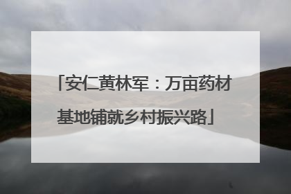 安仁黄林军：万亩药材基地铺就乡村振兴路