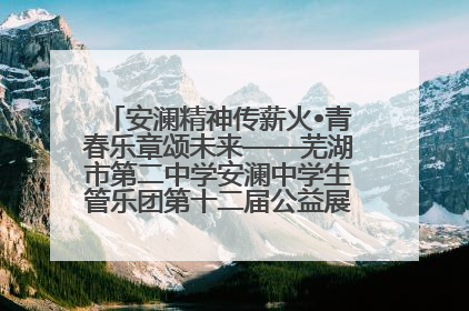 安澜精神传薪火•青春乐章颂未来——芜湖市第二中学安澜中学生管乐团第十二届公益展演圆满举行