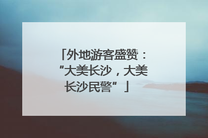 外地游客盛赞：“大美长沙，大美长沙民警”