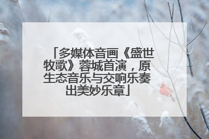 多媒体音画《盛世牧歌》蓉城首演，原生态音乐与交响乐奏出美妙乐章