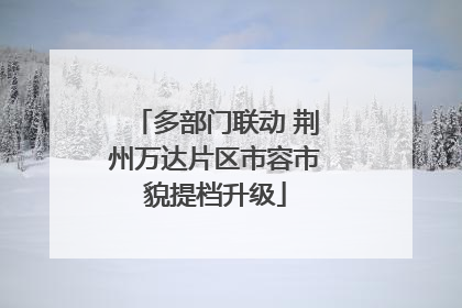 多部门联动 荆州万达片区市容市貌提档升级