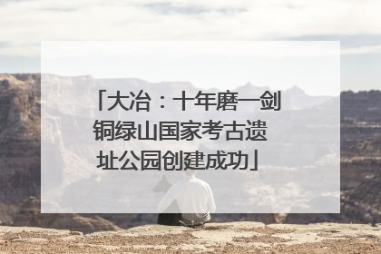 大冶：十年磨一剑 铜绿山国家考古遗址公园创建成功