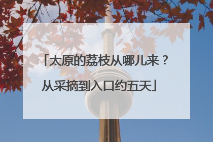 太原的荔枝从哪儿来？从采摘到入口约五天