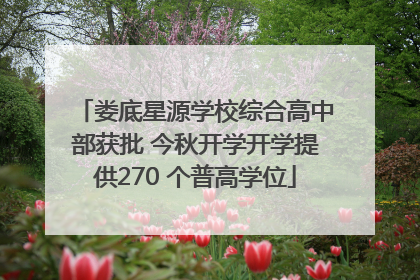 娄底星源学校综合高中部获批 今秋开学开学提供270 个普高学位