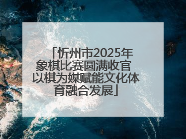 忻州市2025年象棋比赛圆满收官 以棋为媒赋能文化体育融合发展