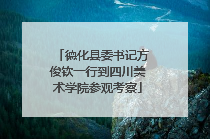 德化县委书记方俊钦一行到四川美术学院参观考察