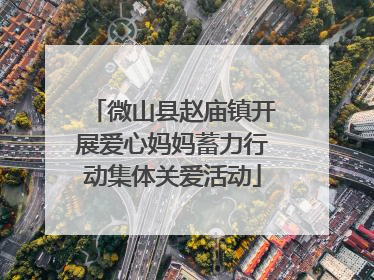 微山县赵庙镇开展爱心妈妈蓄力行动集体关爱活动