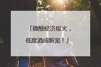 微醺经济爆火，低度酒成新宠！
