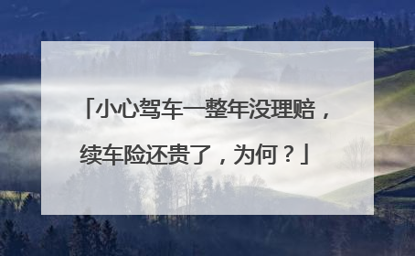 小心驾车一整年没理赔，续车险还贵了，为何？