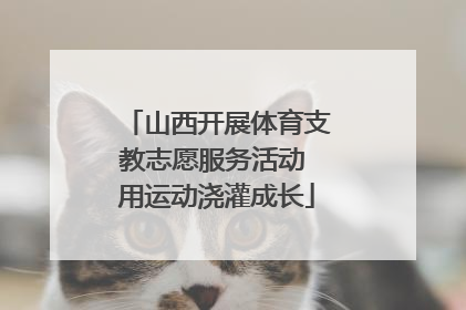 山西开展体育支教志愿服务活动 用运动浇灌成长