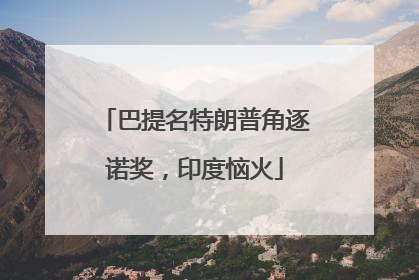 巴提名特朗普角逐诺奖，印度恼火