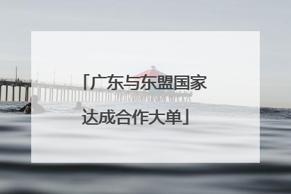 广东与东盟国家达成合作大单