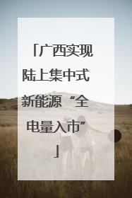 广西实现陆上集中式新能源“全电量入市”