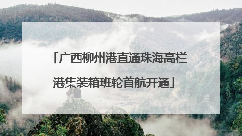 广西柳州港直通珠海高栏港集装箱班轮首航开通