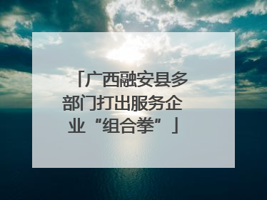 广西融安县多部门打出服务企业“组合拳”