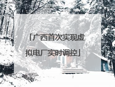 广西首次实现虚拟电厂实时调控