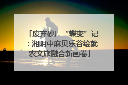 废弃砂厂“蝶变”记：湘阴中麻贝乐谷绘就农文旅融合新画卷
