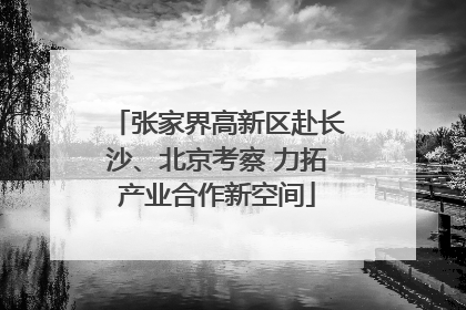 张家界高新区赴长沙、北京考察 力拓产业合作新空间