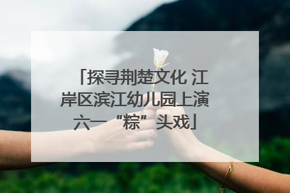 探寻荆楚文化 江岸区滨江幼儿园上演六一“粽”头戏