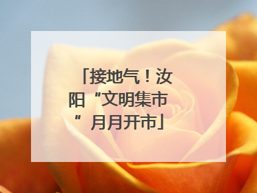 接地气！汝阳“文明集市”月月开市