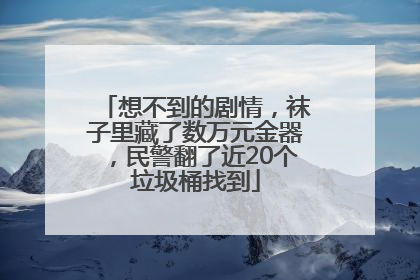 想不到的剧情，袜子里藏了数万元金器，民警翻了近20个垃圾桶找到
