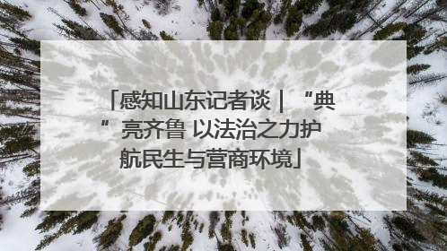 感知山东记者谈｜“典”亮齐鲁 以法治之力护航民生与营商环境