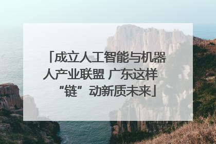成立人工智能与机器人产业联盟 广东这样“链”动新质未来