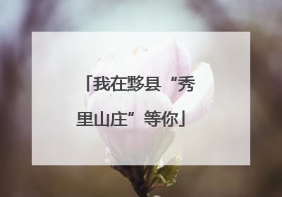 我在黟县“秀里山庄”等你