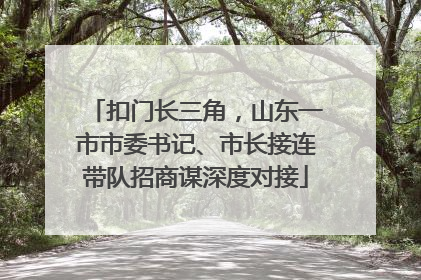 扣门长三角，山东一市市委书记、市长接连带队招商谋深度对接