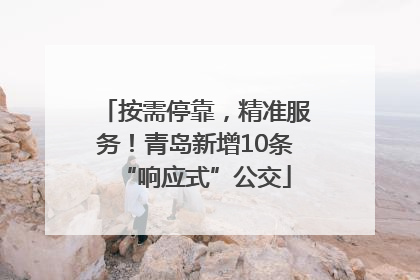 按需停靠，精准服务！青岛新增10条“响应式”公交