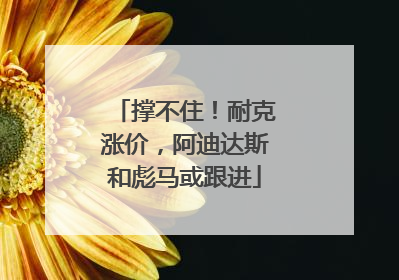 撑不住！耐克涨价，阿迪达斯和彪马或跟进