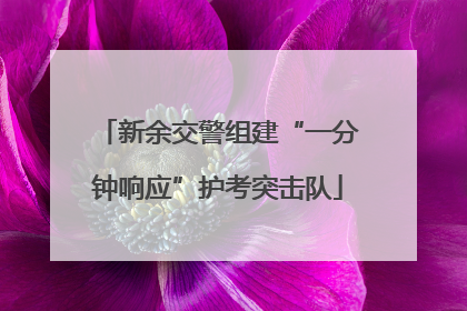 新余交警组建“一分钟响应”护考突击队