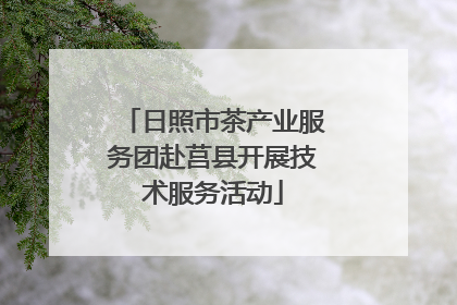 日照市茶产业服务团赴莒县开展技术服务活动