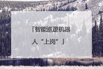 智能巡逻机器人“上岗”