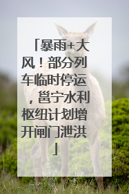 暴雨+大风！部分列车临时停运，邕宁水利枢纽计划增开闸门泄洪
