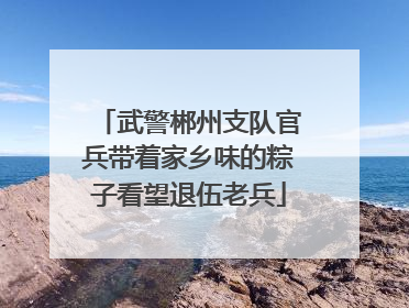 武警郴州支队官兵带着家乡味的粽子看望退伍老兵