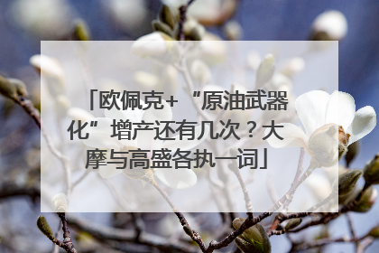 欧佩克+“原油武器化”增产还有几次？大摩与高盛各执一词