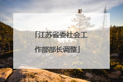 江苏省委社会工作部部长调整