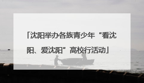 沈阳举办各族青少年“看沈阳、爱沈阳”高校行活动