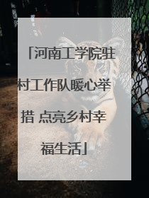 河南工学院驻村工作队暖心举措 点亮乡村幸福生活
