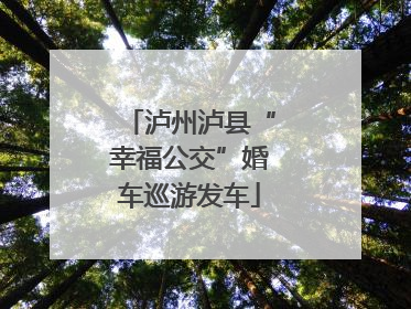 泸州泸县“幸福公交”婚车巡游发车