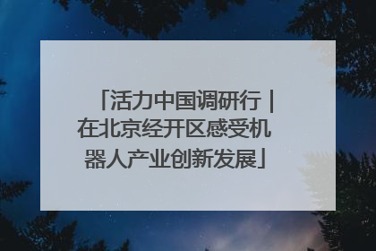 活力中国调研行｜在北京经开区感受机器人产业创新发展