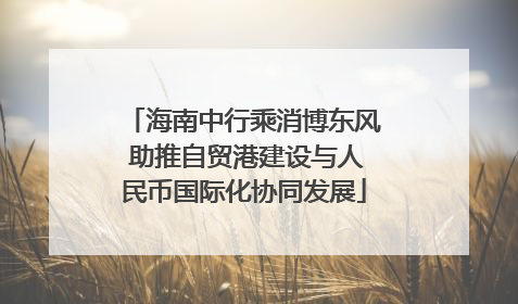 海南中行乘消博东风 助推自贸港建设与人民币国际化协同发展