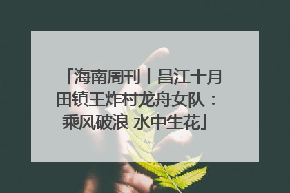 海南周刊丨昌江十月田镇王炸村龙舟女队：乘风破浪 水中生花