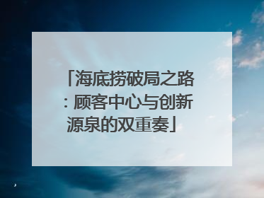 海底捞破局之路：顾客中心与创新源泉的双重奏