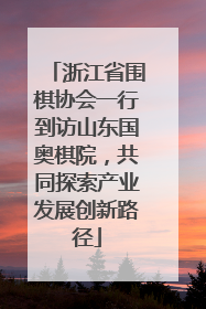 浙江省围棋协会一行到访山东国奥棋院，共同探索产业发展创新路径